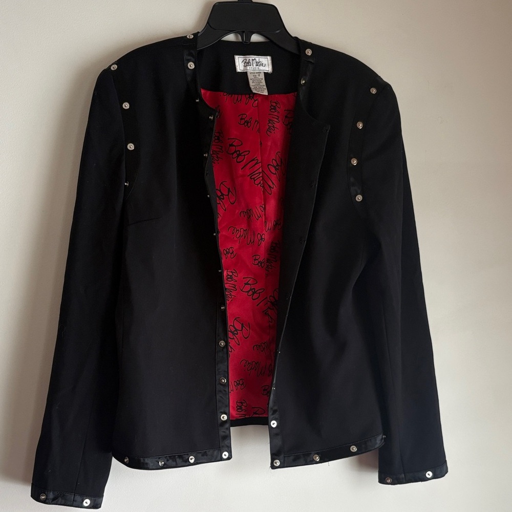Bob Mackie Studio Red and Black Jacket - Picture 2 of 7